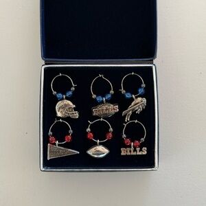Buffalo Bills NFL Wine Charms - Set of 6